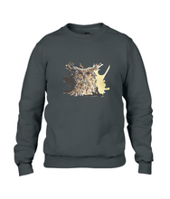 JanaRoos - T-shirts and Sweaters - Sweater - Packshot - Hand drawn illustration - Round neck - Long sleeves - Cotton - Black - Zwart - Coffee Owl - Uil