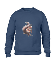 JanaRoos - T-shirts and Sweaters - Sweater - Packshot - Hand drawn illustration - Round neck - Long sleeves - Cotton - Navy Blue - blauw - eekhoorn - squirrel
