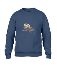 JanaRoos - T-shirts and Sweaters - Sweater - Packshot - Hand drawn illustration - Round neck - Long sleeves - Cotton - navy blue - navy blauw - honey bee - honing bij