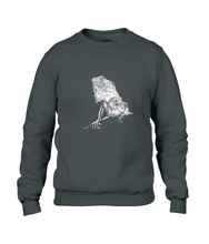 JanaRoos - T-shirts and Sweaters - Sweater - Packshot - Hand drawn illustration - Round neck - Long sleeves - Cotton - Black - Zwart - Iguana - IguJana