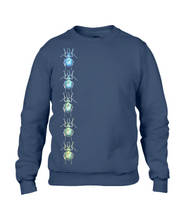 JanaRoos - T-shirts and Sweaters - Sweater - Packshot - Hand drawn illustration - Round neck - Long sleeves - Cotton - Navy Blue - Blauw - The beetles - Kevers