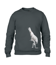 JanaRoos - T-shirts and Sweaters - Sweater - Packshot - Hand drawn illustration - Round neck - Long sleeves - Cotton - Black - Zwart - White raven - Witte raaf