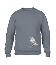 JanaRoos - T-shirts and Sweaters - Sweater - Packshot - Hand drawn illustration - Round neck - Long sleeves - Cotton - Grey - Grijs - IguJana - Iguana