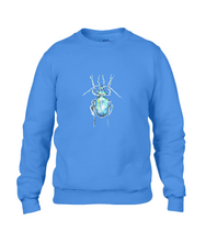 JanaRoos - T-shirts and Sweaters - Sweater - Packshot - Hand drawn illustration - Round neck - Long sleeves - Cotton - Blauw - Blue - The beetle - Kever