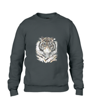 JanaRoos - T-shirts and Sweaters - Sweater - Packshot - Hand drawn illustration - Round neck - Long sleeves - Cotton - jet black - zwart - Siberian tiger - Siberische tijger