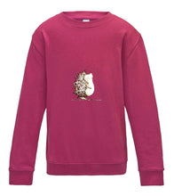 JanaRoos - T-shirts and Sweaters - Kid's Sweater - Packshot - Hand drawn illustration - Round neck - Long sleeves - Cotton -pink - Valentine's hedghog