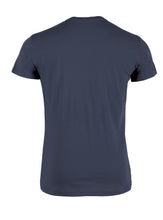 T-shirt back side packshot blauw