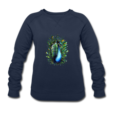JanaRoos - T-shirts and Sweaters - Sweater - Packshot - Hand drawn illustration - Round neck - Long sleeves - Cotton - Blue - Blauw - Peacock - Pauw