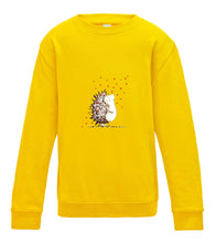 JanaRoos - T-shirts and Sweaters - Kid's Sweater - Packshot - Hand drawn illustration - Round neck - Long sleeves - Cotton - yellow - Valentine's hedghog