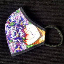 Purple Pansy - BLACK dark