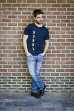 Wall Picture Men's T-Shirt Beatles Illustration Navy Blue swag kevers blauw