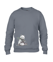 unisex sweaters panda bear beer handdrawn illustration tekening JanaRoos Jana Roos sweater collection Charcoal grey grijs