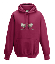 JanaRoos - T-shirts and Sweaters - Kid's Sweater - Packshot - Hand drawn illustration - Round neck - Long sleeves - Cotton - red hot chille - diep rood -wren - winterkoninkje