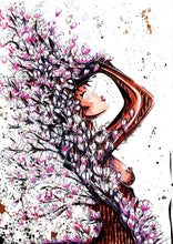 Pink Blossom - Magnolia -BLACK dark