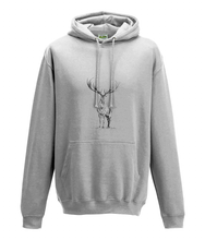 JanaRoos - Hoodie - Packshot - Hand drawn illustration - Round neck - Long sleeves - Cotton -white- deer