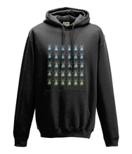 JanaRoos - Hoodie - Packshot - Hand drawn illustration - Round neck - Long sleeves - Cotton - jet black - zwart - beetles - kevers