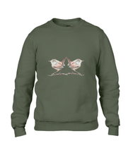 JanaRoos - T-shirts and Sweaters - Sweater - Packshot - Hand drawn illustration - Round neck - Long sleeves - Cotton - Khaki Green - Groen - wren - winterkoninkje