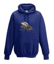 JanaRoos - Hoodies - Kids Hoodie - Packshot - Hand drawn illustration - Round neck - Long sleeves - Cotton - oxford navy blue - marine blauw - bee - bij