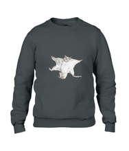 JanaRoos - T-shirts and Sweaters - Sweater - Packshot - Hand drawn illustration - Round neck - Long sleeves - Cotton - jet black - zwart - flying squirrel - vliegende eekhoorn