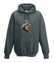 JanaRoos - Hoodies - Kids Hoodie - Packshot - Hand drawn illustration - Round neck - Long sleeves - Cotton - charcoal grey - grijs - squirrel - eekhoorn  