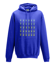 JanaRoos - Hoodie - Packshot - Hand drawn illustration - Round neck - Long sleeves - Cotton - royal blue - beetles - kevers