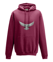JanaRoos - Hoodie - Packshot - Hand drawn illustration - Round neck - Long sleeves - Cotton -red hot chilli - snowy owl - sneeuwuil