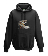 JanaRoos - Hoodies - Kids Hoodie - Packshot - Hand drawn illustration - Round neck - Long sleeves - Cotton - black - zwart -fox - vos