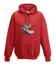 JanaRoos - Hoodies - Kids Hoodie - Packshot - Hand drawn illustration - Round neck - Long sleeves - Cotton - fire red - vuur rood -fox - vos