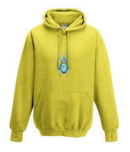JanaRoos - Hoodies - Kids Hoodie - Packshot - Hand drawn illustration - Round neck - Long sleeves - Cotton - yellow - geel - beetle - kever