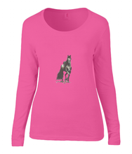 Ladies T-shirt Black Merrie 'middle'