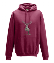 JanaRoos - Hoodie - Packshot - Hand drawn illustration - Round neck - Long sleeves - Cotton - red hot chilli - deer