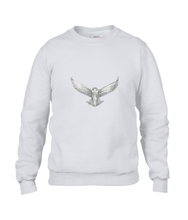 JanaRoos - T-shirts and Sweaters - Sweater - Packshot - Hand drawn illustration - Round neck - Long sleeves - Cotton -white - snowy owl - sneeuwuil