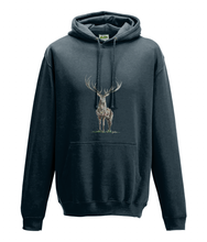 JanaRoos - Hoodie - Packshot - Hand drawn illustration - Round neck - Long sleeves - Cotton -new french navy- deer