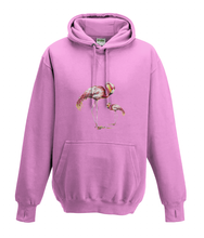 JanaRoos - Hoodies - Kids Hoodie - Packshot - Hand drawn illustration - Round neck - Long sleeves - Cotton - candy pink - snoep roos - flamingo's