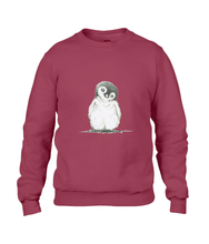 JanaRoos - T-shirts and Sweaters - Sweater - Packshot - Hand drawn illustration - Round neck - Long sleeves - Cotton - independence red - dieprood - pinguin - penguin
