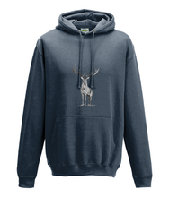 JanaRoos - Hoodie - Packshot - Hand drawn illustration - Round neck - Long sleeves - Cotton - storm grey - deer