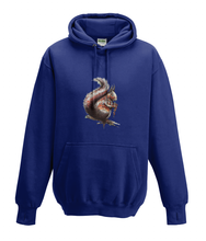 JanaRoos - Hoodies - Kids Hoodie - Packshot - Hand drawn illustration - Round neck - Long sleeves - Cotton - oxford navy blue - marine blauw - squirrel - eekhoorn  