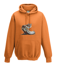 JanaRoos - Hoodies - Kids Hoodie - Packshot - Hand drawn illustration - Round neck - Long sleeves - Cotton - orange crush - oranje -fox - vos