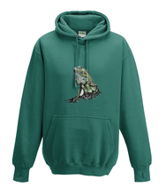 JanaRoos - Hoodies - Kids Hoodie - Packshot - Hand drawn illustration - Round neck - Long sleeves - Cotton - jade - appelblauw zeegroen - iguana - igujana - colored - gekleurd