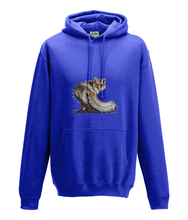 JanaRoos - Hoodie - Packshot - Hand drawn illustration - Round neck - Long sleeves - Cotton - royal blue- foxy - vos