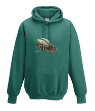 JanaRoos - Hoodies - Kids Hoodie - Packshot - Hand drawn illustration - Round neck - Long sleeves - Cotton - jade - appelblauw zeegroen - bee - bij