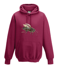 JanaRoos - Hoodies - Kids Hoodie - Packshot - Hand drawn illustration - Round neck - Long sleeves - Cotton - red hot chilli - dieprood - bee - bij