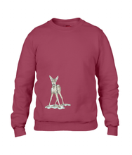 JanaRoos - T-shirts and Sweaters - Sweater - Packshot - Hand drawn illustration - Round neck - Long sleeves - Cotton - independence red - dieprood - Bambi - baby deer - hert