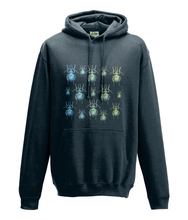 JanaRoos - Hoodie - Packshot - Hand drawn illustration - Round neck - Long sleeves - Cotton -new french navy blue - blauw - beetles - kevers