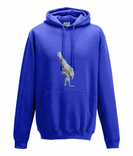 JanaRoos - Hoodie - Packshot - Hand drawn illustration - Round neck - Long sleeves - Cotton - Royal blue - White raven - witte raaf
