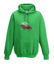 JanaRoos - Hoodies - Kids Hoodie - Packshot - Hand drawn illustration - Round neck - Long sleeves - Cotton - keel green - groen - bee - bij