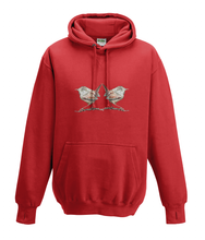 JanaRoos - T-shirts and Sweaters - Kid's Sweater - Packshot - Hand drawn illustration - Round neck - Long sleeves - Cotton -fire red - vuur rood -wren - winterkoninkje