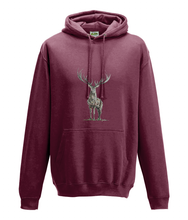 JanaRoos - Hoodie - Packshot - Hand drawn illustration - Round neck - Long sleeves - Cotton -brick red- deer