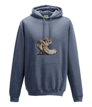 JanaRoos - Hoodie - Packshot - Hand drawn illustration - Round neck - Long sleeves - Cotton -airfoce blue - foxy - vos