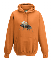 JanaRoos - Hoodies - Kids Hoodie - Packshot - Hand drawn illustration - Round neck - Long sleeves - Cotton - orange - oranje - bee - bij